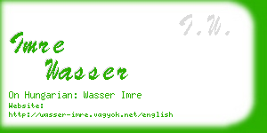 imre wasser business card